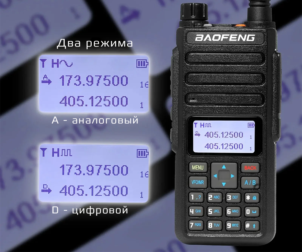 Цифровая рация Baofeng DM-1801 - купить в интернет-магазине baofeng.ru