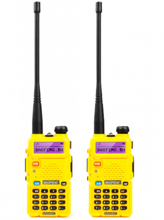 Радиостанция Baofeng UV-5R - YELLOW 2шт.