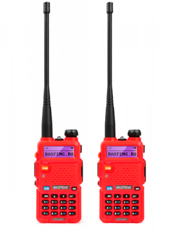 Baofeng UV-5R - RED 2шт. Радиостанция Baofeng UV-5R - RED 2шт.