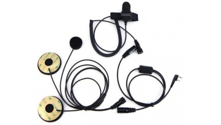 BAOFENG Helmet Kit Full Face Motorcycle Headset Earpiece Mic, 2 Pin K-plug