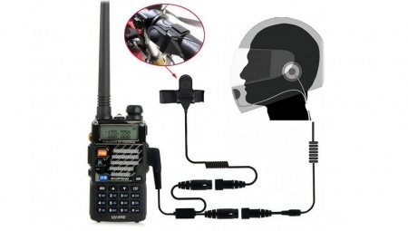 BAOFENG Helmet Kit Full Face Motorcycle Headset Earpiece Mic, 2 Pin K-plug