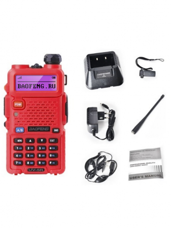 Baofeng UV-5R - RED 2шт. Радиостанция Baofeng UV-5R - RED 2шт.