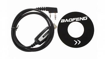  USB кабель и CD диск для программирования радиостанций Baofeng, Kenwood 